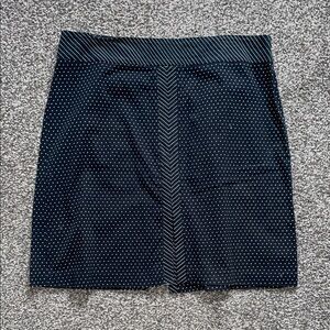 Parallel Short Pencil Dress Skirt Black & White Polka Dots Size 12